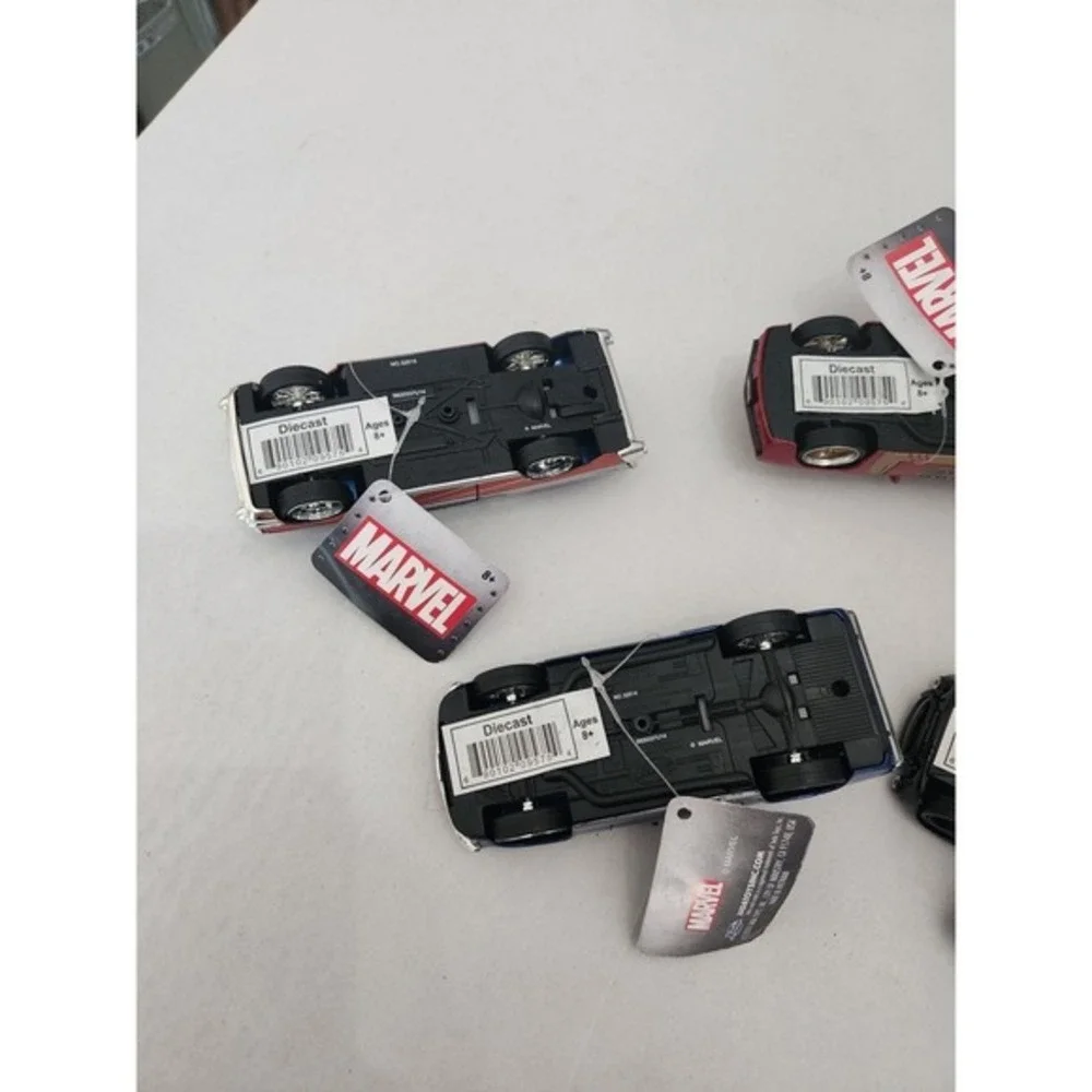 5 Marvel Diecast Cars: Winter Soldier, Iron‎ Man, Spider-Man, Captain America + - Picture 7 of 12